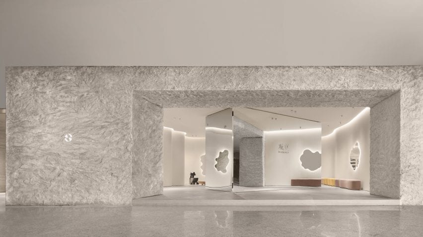 The store has a cave-like look