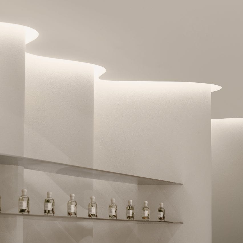 Product lines the walls