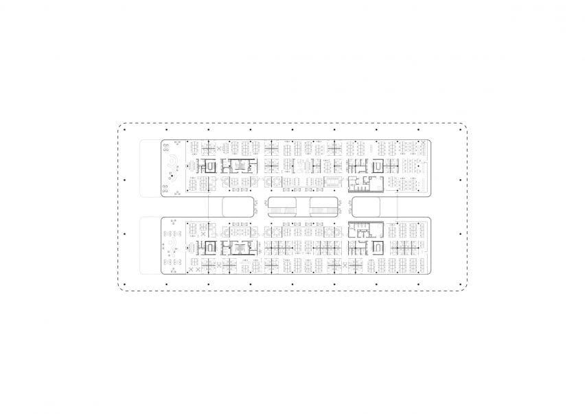 Second floor plan of the headquarters