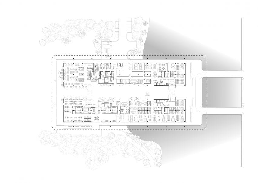 Ground floor plan of the headquarters