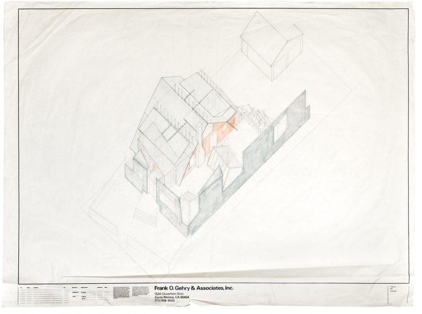 Plan of Gehry's Santa Monica home