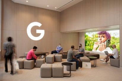Casual seating at Google Store