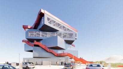 An exhibition centre proposal in Rotterdam by MVRDV