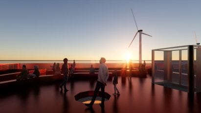 A rooftop terrace