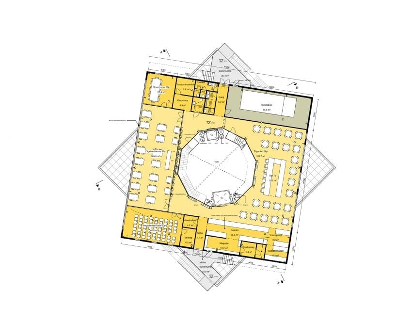 The fourth floor plan of Harbour Experience Centre by MVRDV
