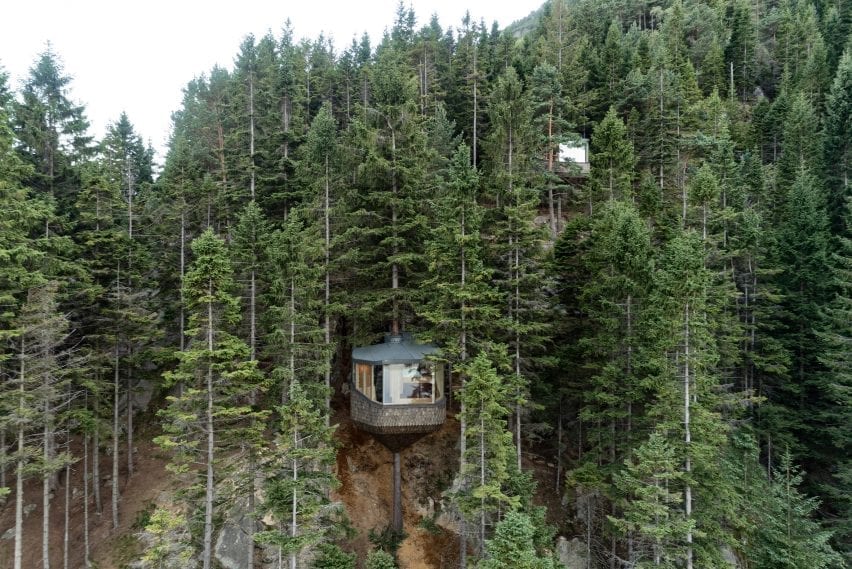 They were built in openings in the forest