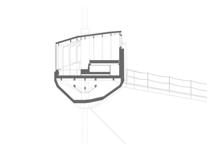 Cross section of the cabin