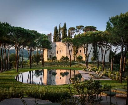 Swimming pool at Castello di Reschio