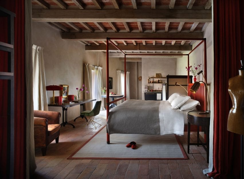 One of the hotel's 36 guest rooms
