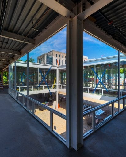 Mies Building for the Eskenazi School of Art, Architecture + Design under construction