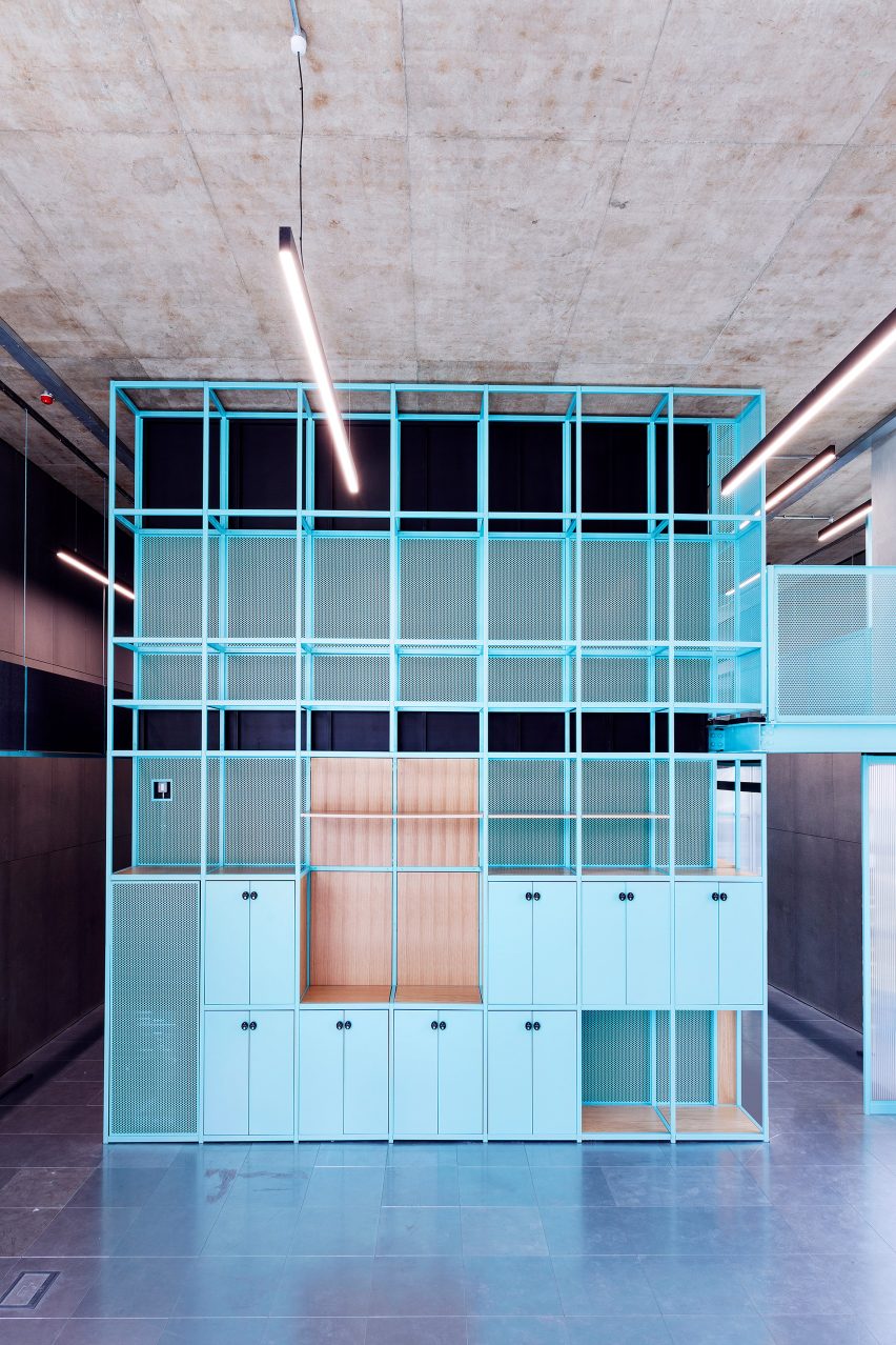 Turquoise painted steel