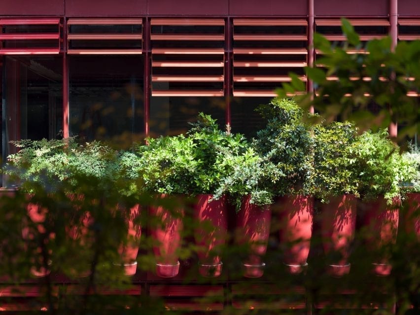 Plants are used in the building