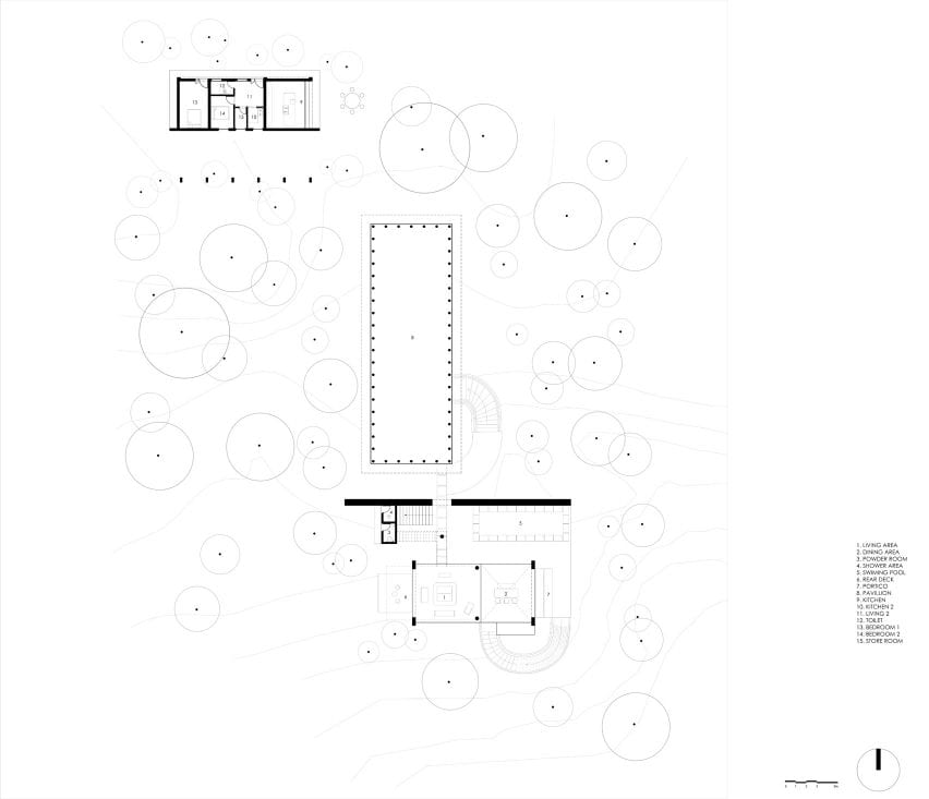 Ground floor plan Ksaraah house in Bangalore by Taliesyn