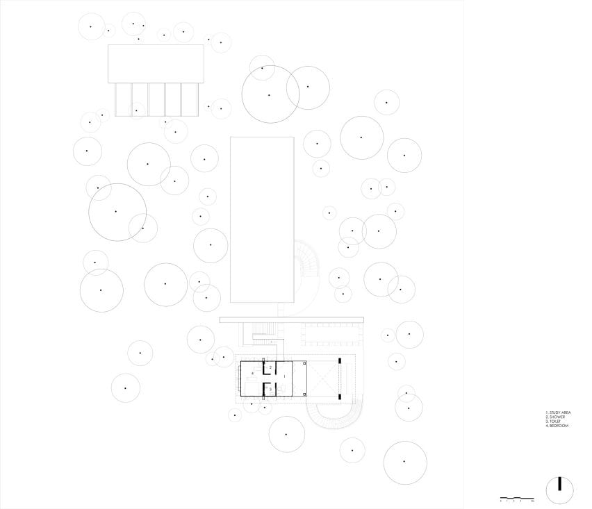 First floor plan Ksaraah house in Bangalore by Taliesyn