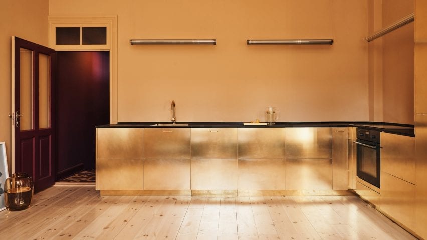 Golden hued kitchen by Reform