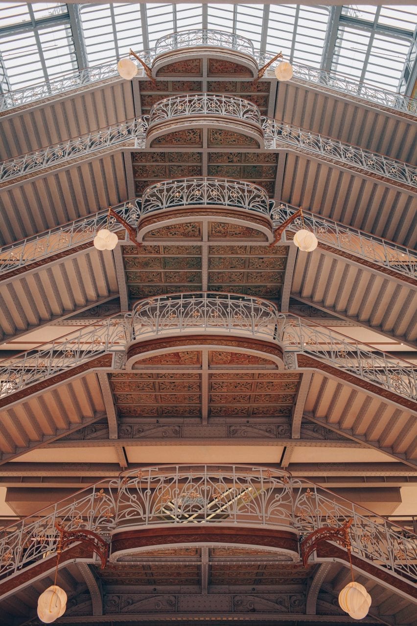 An atrium with staircases