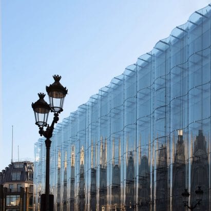 Controversial glass building