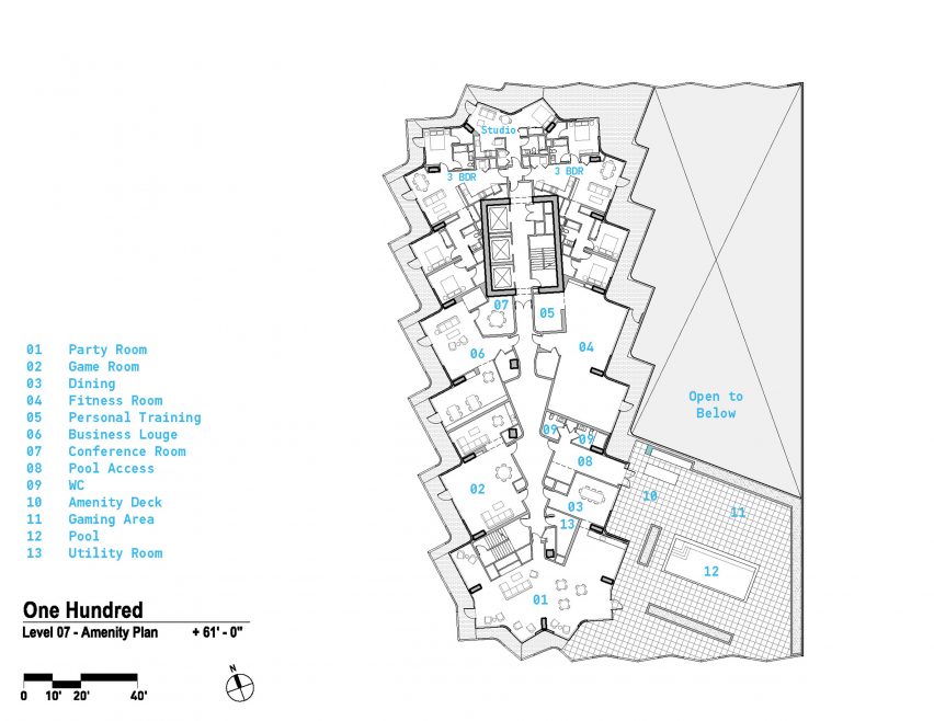 Level seven amenity floor plan