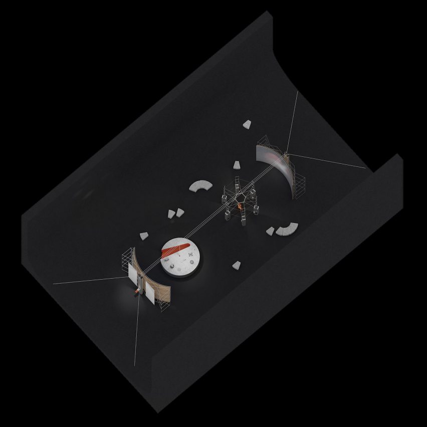 Axonometric drawing of the pavilion