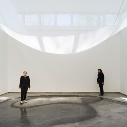 Water runs through the Danish Pavilion