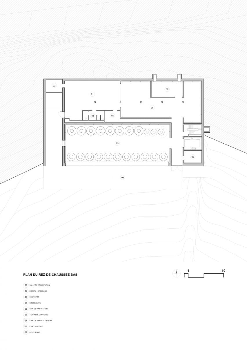 Les Davids winery by Marc Barani Architectes plans