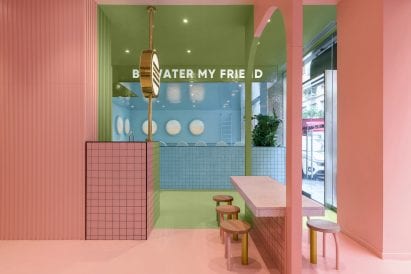 Masquespacio designed the colour-blocked interiors