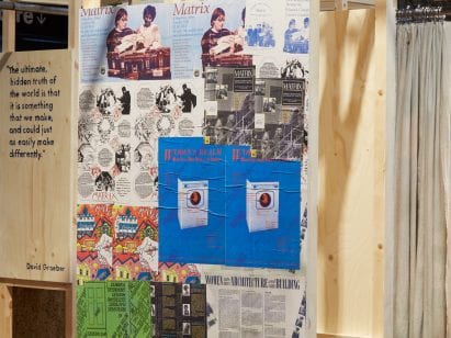Posters at the Matrix How We Live Now exhibition