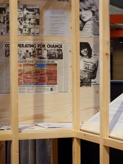 Posters and extracts at the How We Live Now exhibition