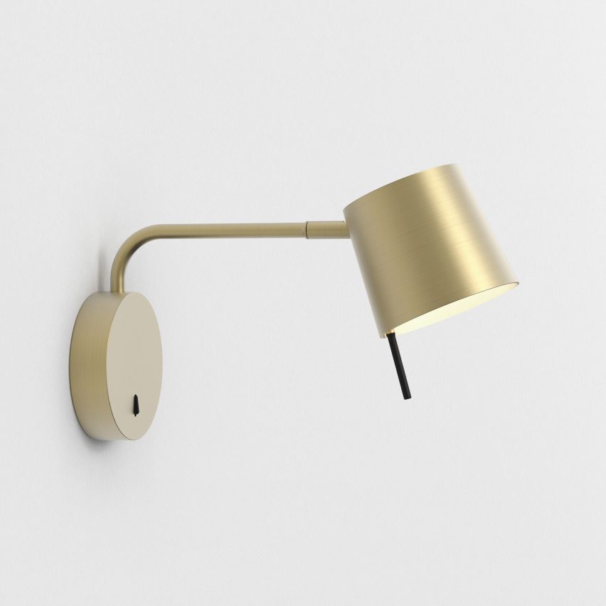 Miura wall light with a matt gold finish