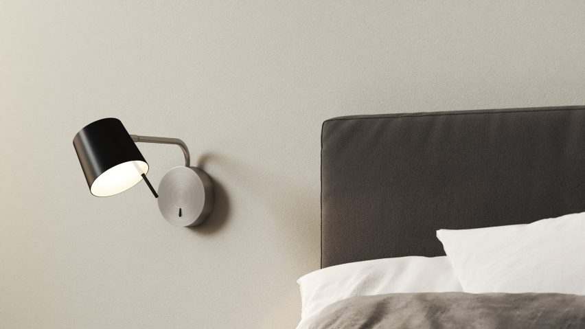 Miura wall light used as a bedside lamp
