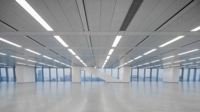 Column-free office space