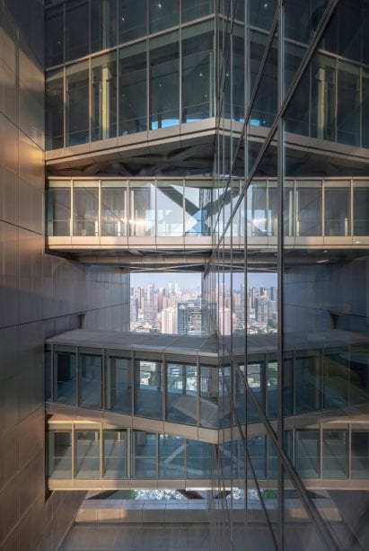 Bridges connected core with offices