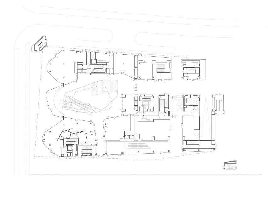 Ground floor plan of the skyscraper