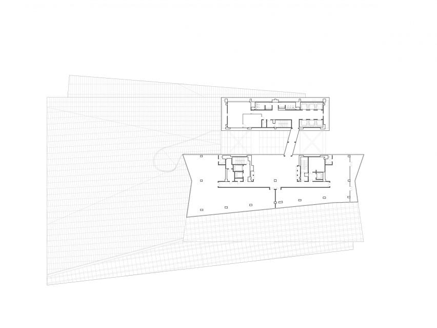 Top level floor plan of the skyscraper
