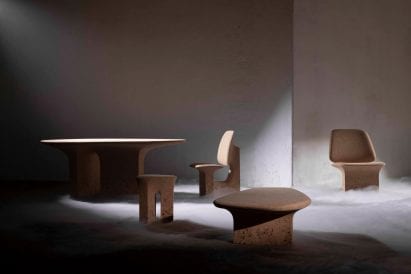 Burnt Cork furniture by Noé Duchafour-Lawrance