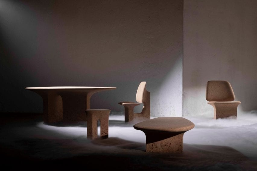 Burnt Cork furniture by Noé Duchafour-Lawrance