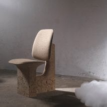 Noé Duchaufour-Lawrance creates furniture showcasing beauty of discarded burnt cork