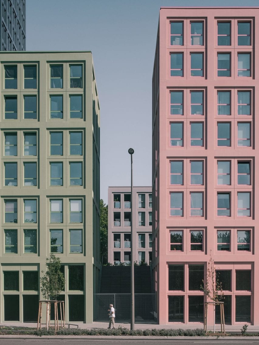 Gridded facades of Nolistra buildings