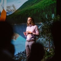 Nori CEO Paul Gambill at a talk