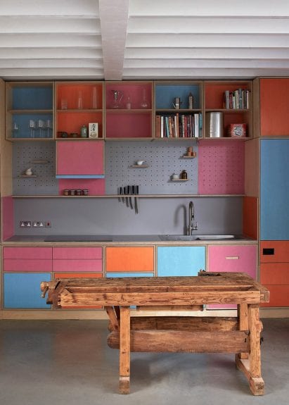 SAM Architects used a peg-board display wall
