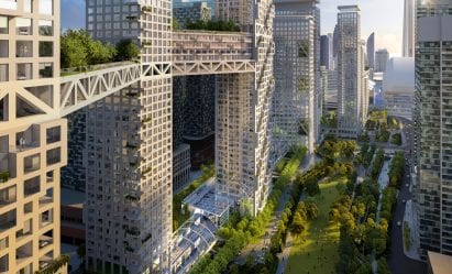 Garden bridges of development planned by Safdie Architects
