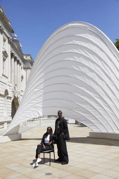 Ini Archibong and Tamara Houston at Pavilion of the African Diaspora