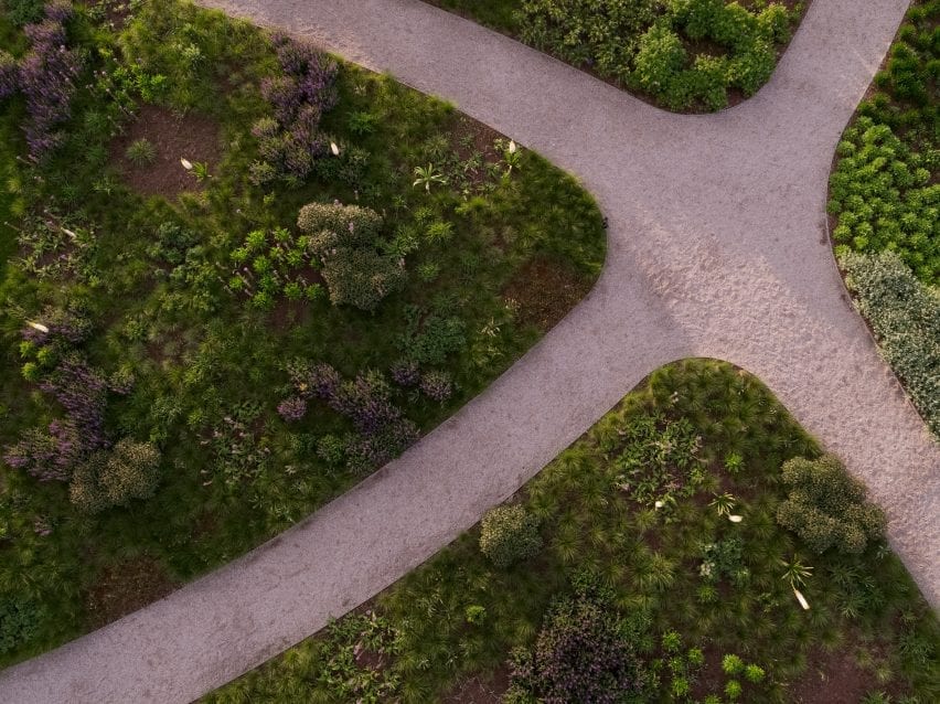 pathways have an assymetrical design