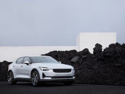 Silver Polestar 2 car