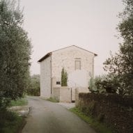 The home is located on a country road
