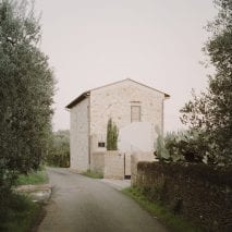The home is located on a country road