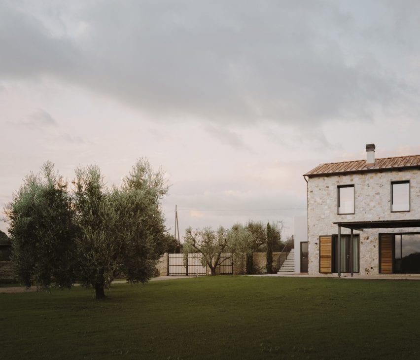The house is located on a wetland