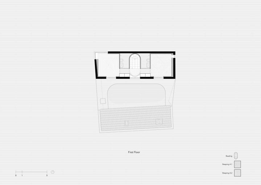 First floor plan, Puppeteers House by REDO Architects