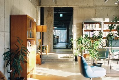 Vast windows allow light to enter D&Department store