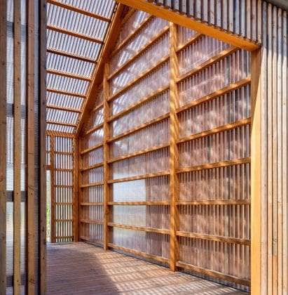 Wood structure passivhaus barn